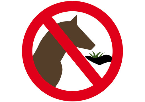Schild Pferde füttern verboten