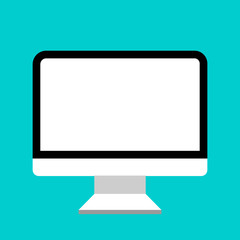 Vector laptop. Computer web icon. Desktop computer.