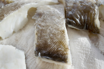 fillets of  salt cod