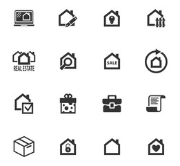 Real estate icons set