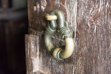 Door knob of the Cave Temple Dambulla, Sri Lanka.
