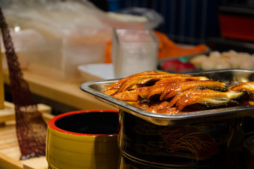 Grilled Unagi (Eel Fish) with Sauce Japan Style Fresh Eel Fish from the Sea.Healthy Food for Who want to Diet
