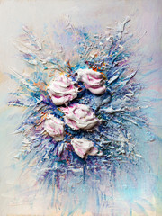 Oil painting flowers © serge-b