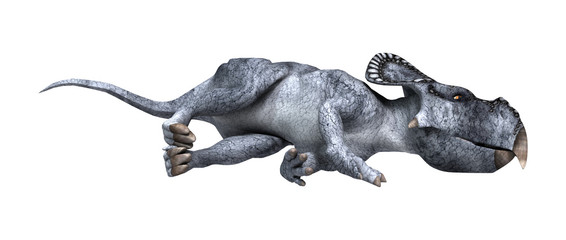 3D Rendering Dinosaur Protoceratops on White © photosvac