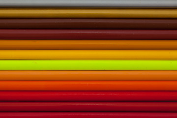 Detail of rainbow  colorful Pencil on the desk