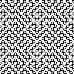 Vector seamless pattern. Modern stylish texture. Monochrome geometrical pattern of the chain links.