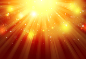 Gold glitter sparkles defocused rays lights bokeh radial  abstract background/texture.