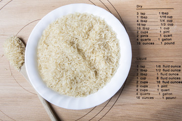 Rice Bowl on Culinary Board