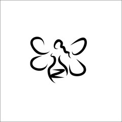 bee queen icon vector