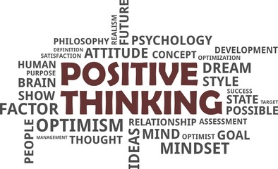 word cloud - positive thinking