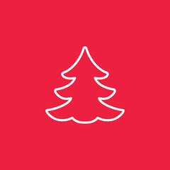 fir spruce pine tree wood christmas xmas decorating outline thin