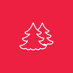 fir spruce pine tree wood christmas xmas decorating outline thin