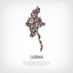 people map country Burma vector