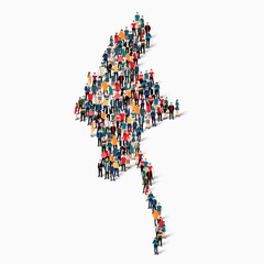 people map country Burma vector