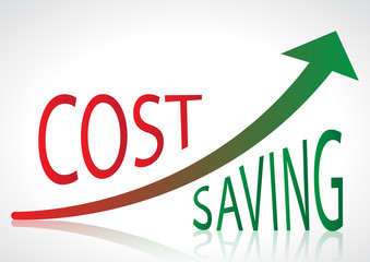 Arrow Graph Showing Finances Cost And Savings