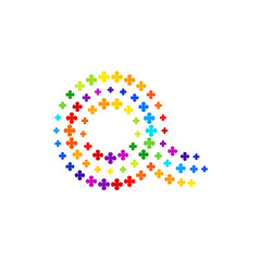 Letter Q logo,Flower Colorful, beauty and fashion logo