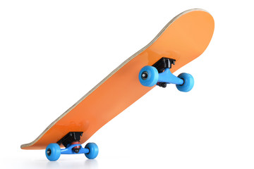 Skateboard deck on white background, isolated path included © afxhome