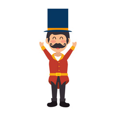 Circus ceremony master icon vector illustration design