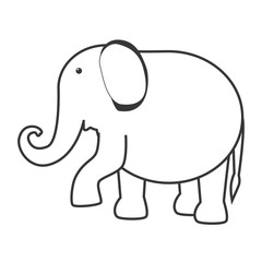 elephant circus entertainment icon vector illustration design
