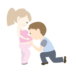 Young couple waiting for baby