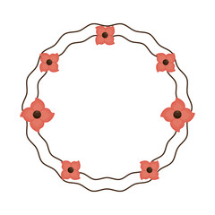 beautiful floral frame decoration vector illustration design