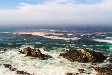 Scenic ocean view point at Big Sur,highway 1 coastline scenic ro