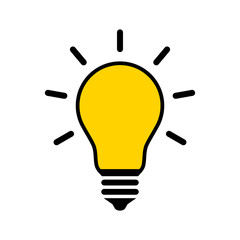 Lightbulb icon on white background