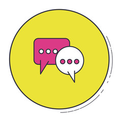 Bubble icon. Communication message conversation and talk theme. Isolated design. Vector illustration