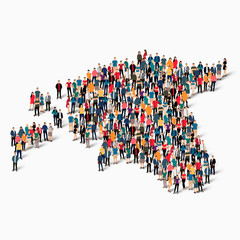 people map country Estonia vector