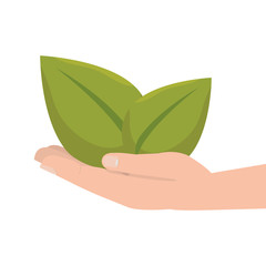 Fototapeta na wymiar ecology plant symbol icon vector illustration design