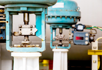 Control valve or pressure regulator in oil and gas process, The control valve used to controlled pressure in the system as Controller command, Oil and gas industry use to controlled the system.