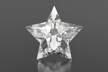 diamond star on a gray background