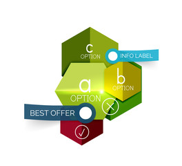 Business geometric infographic banner templates