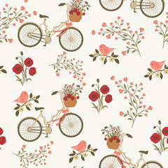 Spring floral seamless pattern