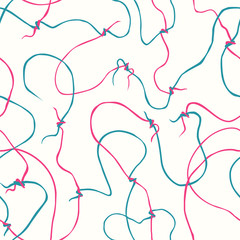 Seamless vector pattern - knitted thread