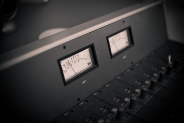 Control panel on radio station