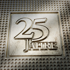 25 Jahre - Metall Prägung Lochblech