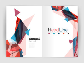 Business triangle design modern business annual report flyer