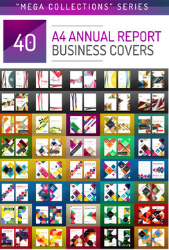 Mega collection of 40 business annual report brochure templates