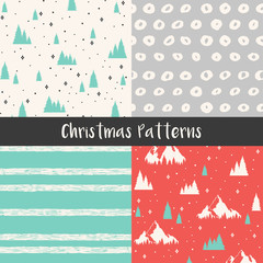  Christmas seamless patterns