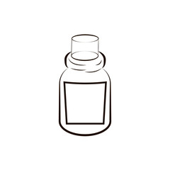 medicine bottle line icon