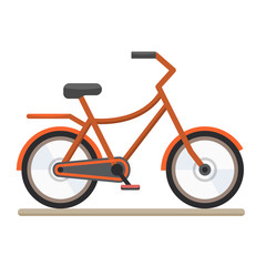 Bicycle on white background.