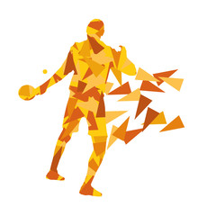 Table tennis player ping pong abstract vector background illustr
