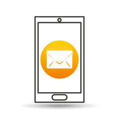 device mobile icon email message social media graphic vector illustration eps 10
