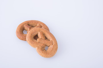 Cookie or Biscuit pretzel on a background.