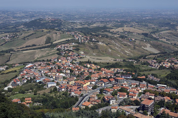 View from San Marino to Italian Coast
