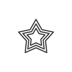 Star line icon, outline vector sign, linear pictogram isolated on white. logo illustration