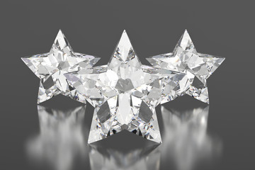 diamonds stars on a gray background