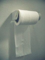 tisshue paper in toilet vintage image