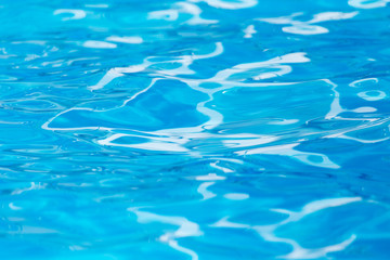 expanse of blue water in the pool as a background